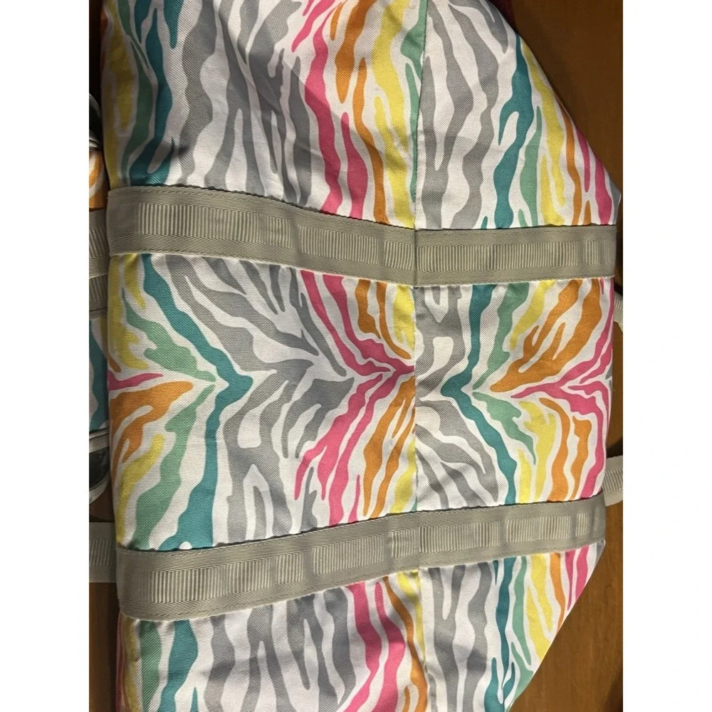 Pottery Barn Kids NWoT Multi Zebra Large Duffle Bag + Smaller Toiletry Bag‎